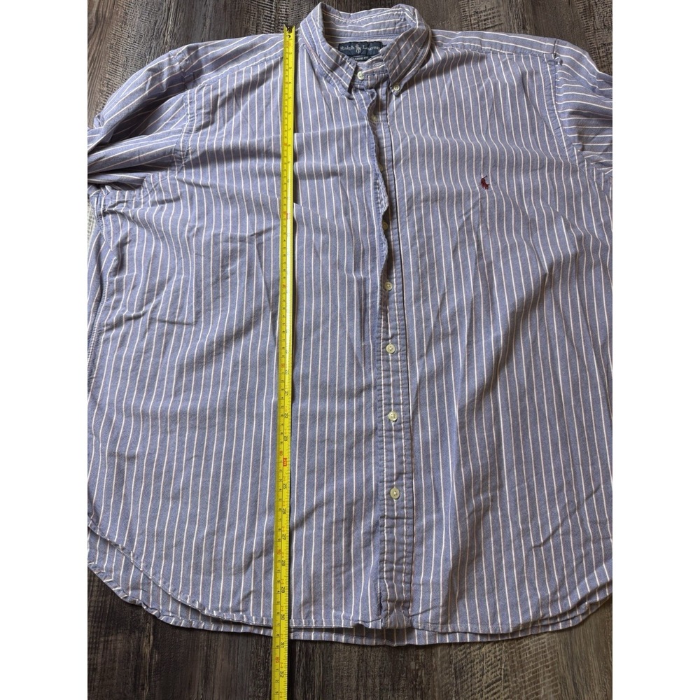 Ralph Lauren Shirt Mens 2XB Classic Fit Striped Pony Long Sleeve Button Down - Picture 5 of 8